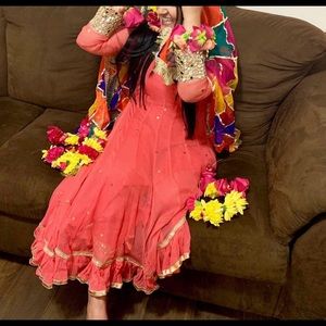 Elegant tropical anarkali! Perfect for summer events!